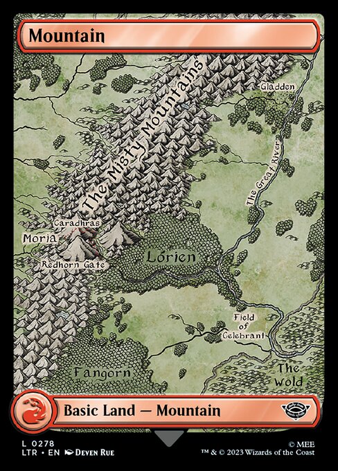 Mountain – The Lord of the Rings: Tales of Middle-earth (LTR-278) Magic: The Gathering card