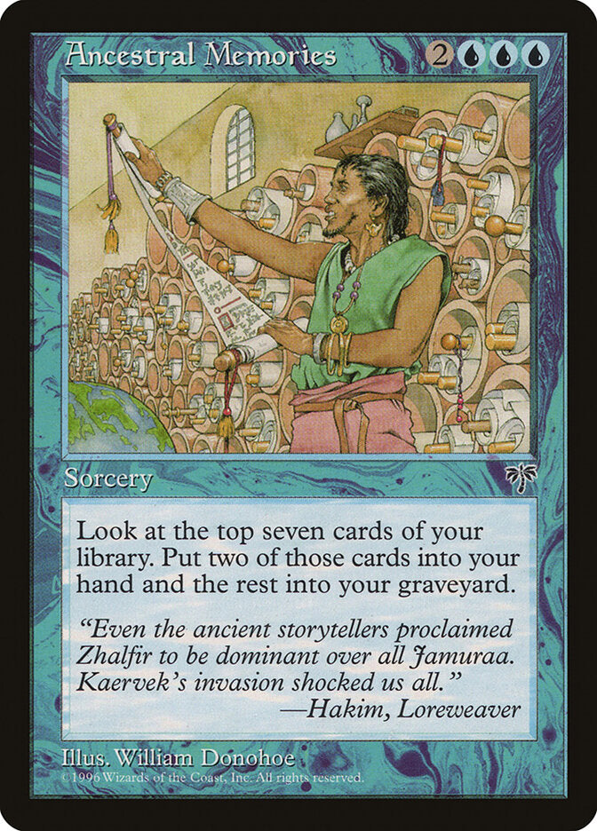 Magic-kaart Ancestral Memories MIR-52 uit Mirage (Rare) Hoofdafbeelding