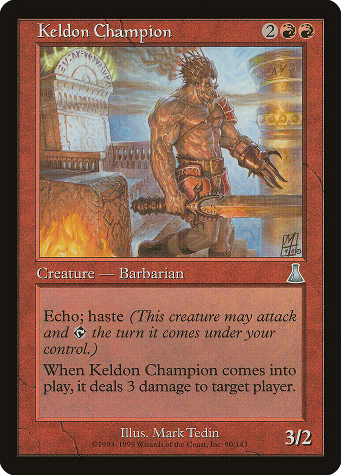 Keldon Champion - Urza's Destiny (Uncommon) [UDS-90] Imagen principal del producto