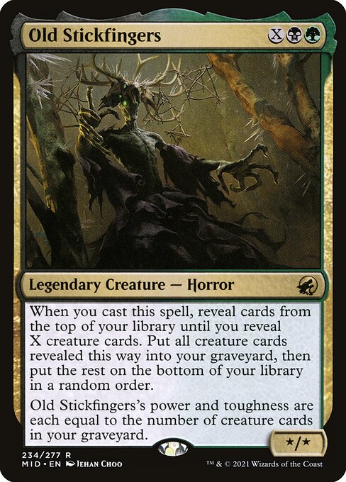 Old Stickfingers – Innistrad: Midnight Hunt (MID-234) Magic: The Gathering card