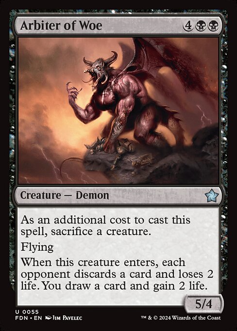 Arbiter of Woe – Foundations (FDN-55) Magic: The Gathering card Image principale du produit