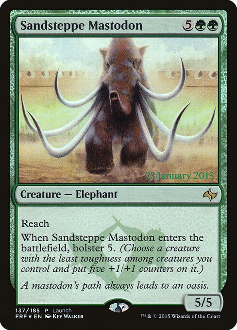 Sandsteppe Mastodon – Fate Reforged Promos (PFRF-137) Magic: The Gathering card | LC-REM-20260804-15339649237324-b2951f16-40da-467c-a1cc-fc9823d2aeb3 Imagen principal del producto
