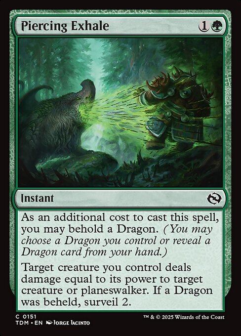 Piercing Exhale – Tarkir: Dragonstorm (TDM-151) Magic: The Gathering card