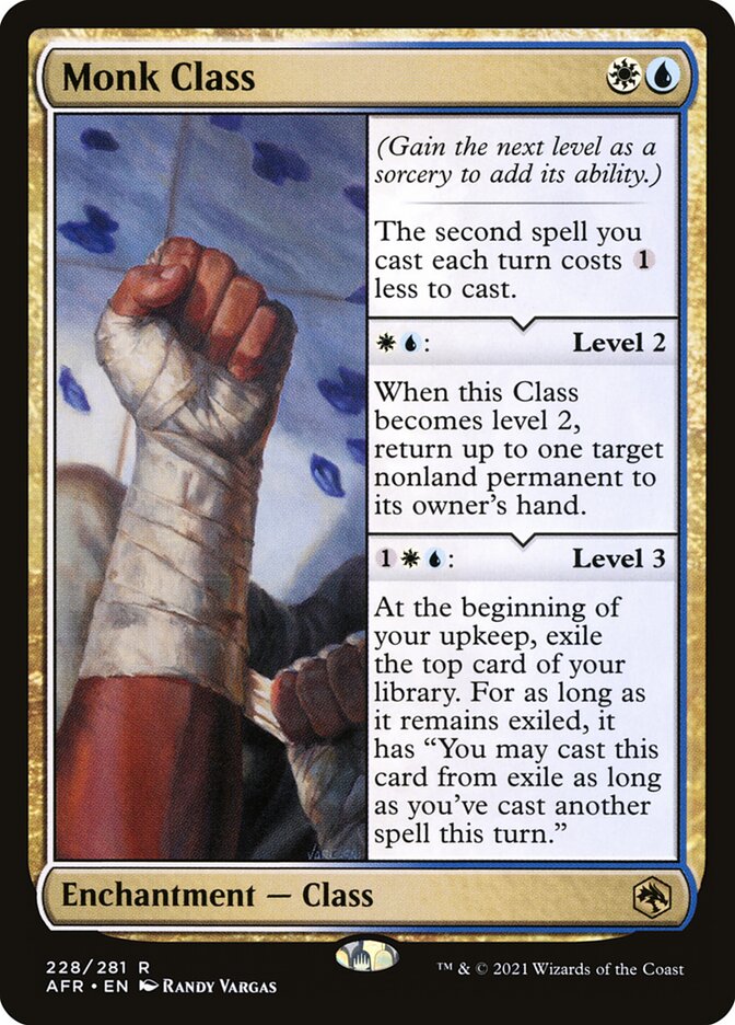 Magic-kaart Monk Class AFR-228 uit Adventures in the Forgotten Realms (Rare)