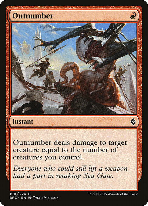 Outnumber – Battle for Zendikar (BFZ-150) Magic: The Gathering card