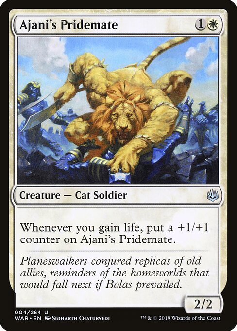 Ajani's Pridemate – War of the Spark (WAR-4) Magic: The Gathering card | LC-REM-20260804-15150989279564-b3656310-093d-4724-a399-7f7010843b1f Main image