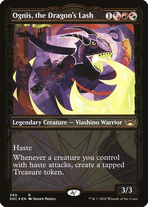 Ognis, the Dragon's Lash – Streets of New Capenna (SNC-390) Magic: The Gathering card | LC-REM-20260804-15383693951308-b3941b30-ee01-47f8-895b-73b0f258fa80 Imagen principal del producto