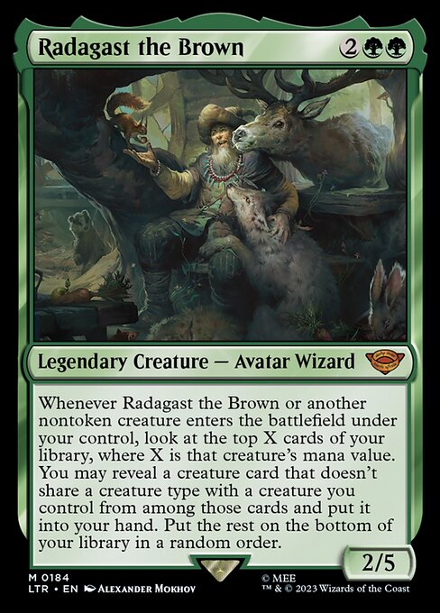 Radagast the Brown – The Lord of the Rings: Tales of Middle-earth (LTR-184) Magic: The Gathering card