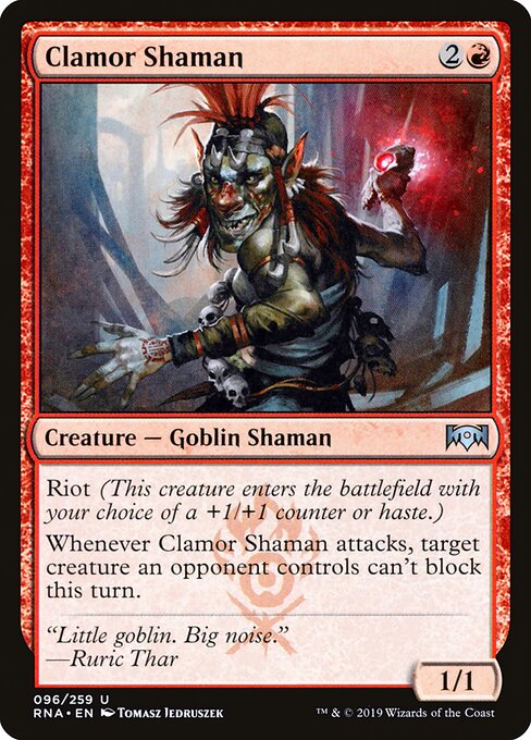 Clamor Shaman – Ravnica Allegiance (RNA-96) Magic: The Gathering card
