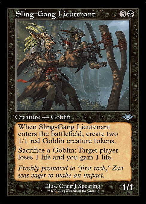 Sling-Gang Lieutenant – Modern Horizons 2 Timeshifts (H2R-8) Magic: The Gathering card | LC-REM-20260804-15151344845132-b419c3d8-0ea5-4a78-a647-b7e16c7f7ec5