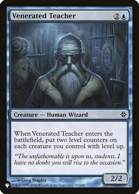 Venerated Teacher – The List (PLST-ROE-93) Magic: The Gathering card | LC-REM-20260804-15151528804684-b421cbc9-c0c2-47ea-b407-3230ebab436c