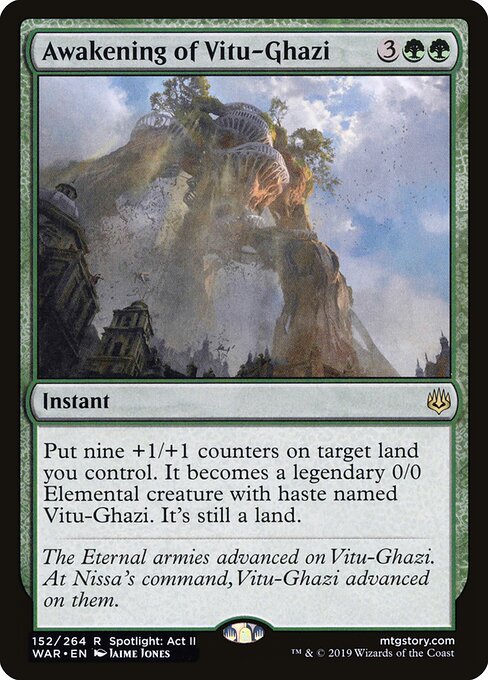 Awakening of Vitu-Ghazi – War of the Spark (WAR-152) Magic: The Gathering card Main image
