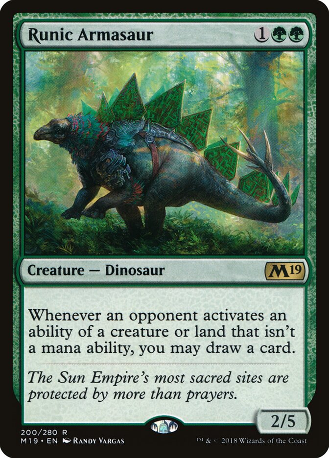 Runic Armasaur - Core 2019 (Rare) [M19-200]