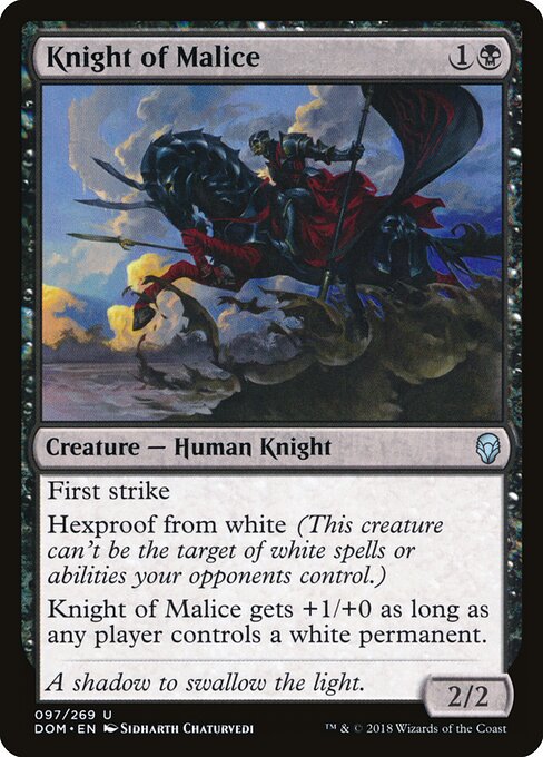 Knight of Malice – Dominaria (DOM-97) Magic: The Gathering card