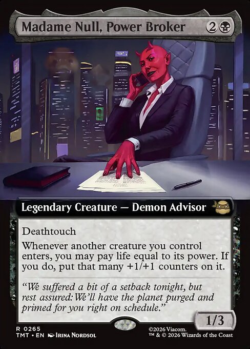 Madame Null, Power Broker – Teenage Mutant Ninja Turtles (TMT-265) Magic: The Gathering card | LC-REM-20260804-15634918703436-b4676f98-2b9d-4a1b-9847-2a7ff9dc2676 Hoofdafbeelding