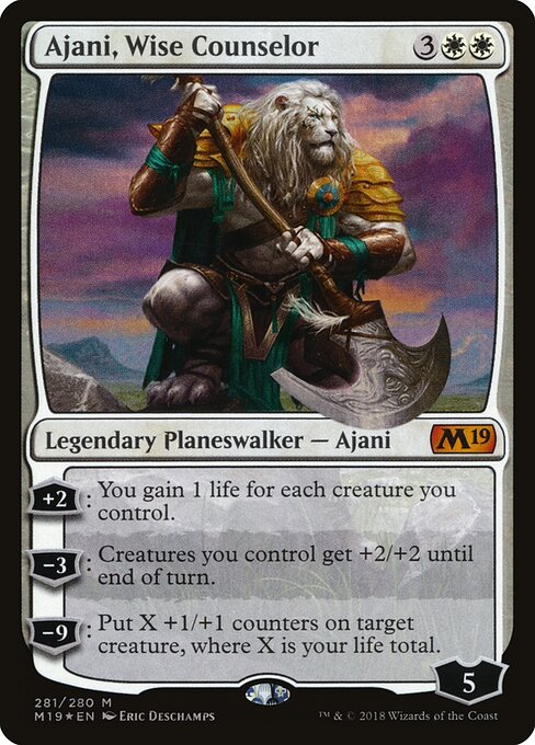 Ajani, Wise Counselor – Core Set 2019 (M19-281) Magic: The Gathering card Immagine principale del prodotto