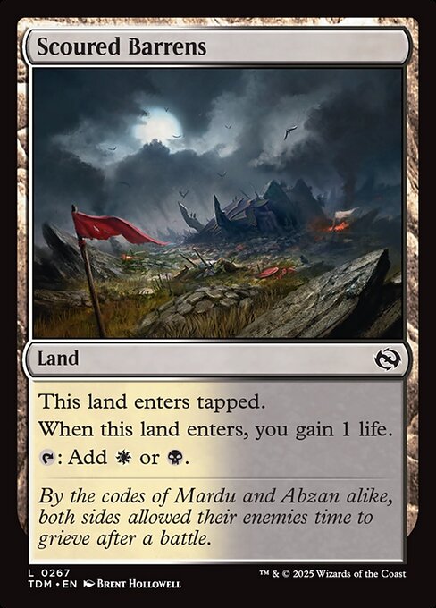 Scoured Barrens – Tarkir: Dragonstorm (TDM-267) Magic: The Gathering card
