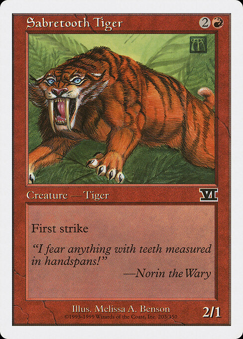 Sabretooth Tiger – Sixth Edition (6ED-203) Magic: The Gathering card Hauptbild