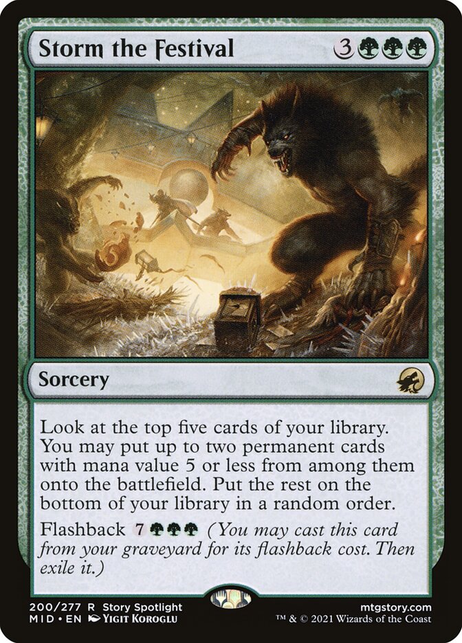 Magic-kaart Storm the Festival MID-200 uit Innistrad: Midnight Hunt (Rare)