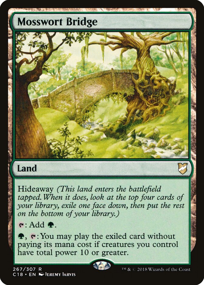 Magic-kaart Mosswort Bridge C18-267 uit Commander 2018 (Rare) Immagine principale del prodotto