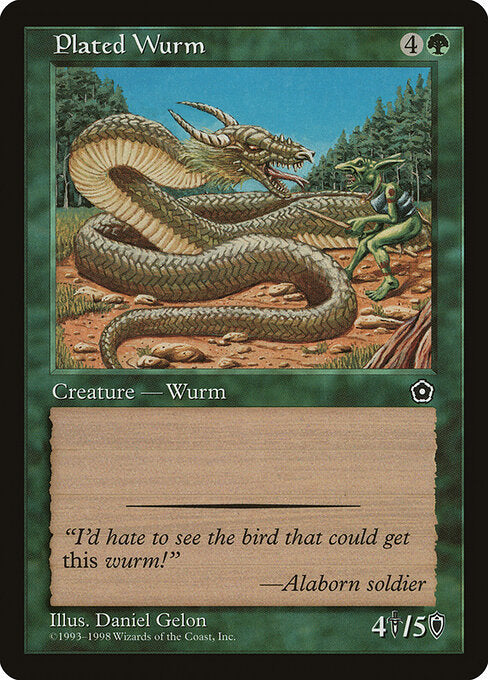 Plated Wurm – Portal Second Age (P02-141) Magic: The Gathering card | LC-REM-20260804-15151250800972-b51f8724-8f26-4a9d-b586-4223354ae7fc