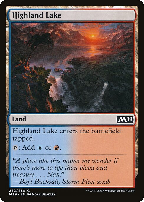 Highland Lake – Core 2019 (M19-252) Magic: The Gathering card