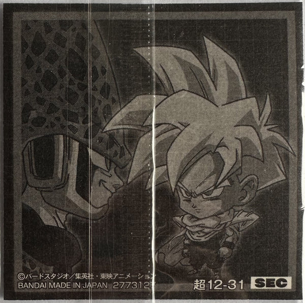 Dragon Ball – Son Gohan vs Cell – 超12-31 SEC – Japanse wafelsticker – Near Mint – achterkant