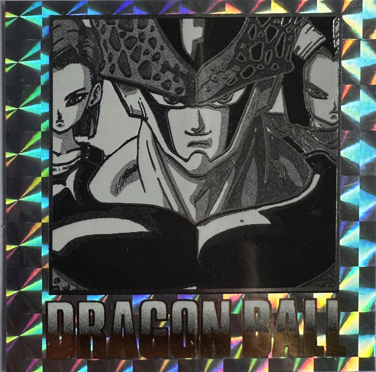 Dragon Ball 40th Anniversary – Perfect Cell, Android 17 & Android 18 – Originele illustratie No.32 – Holografische sticker – Japans – Near Mint – voorkant