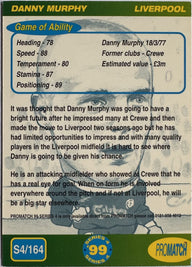 ProMatch Footballers ’99 Series 4 – Danny Murphy – Liverpool – S4/164 – Engels – achterkant | Lichcards