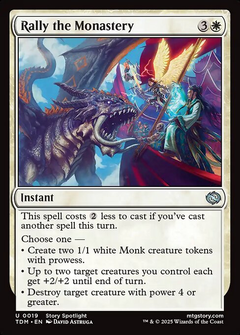 Rally the Monastery – Tarkir: Dragonstorm (TDM-19) Magic: The Gathering card