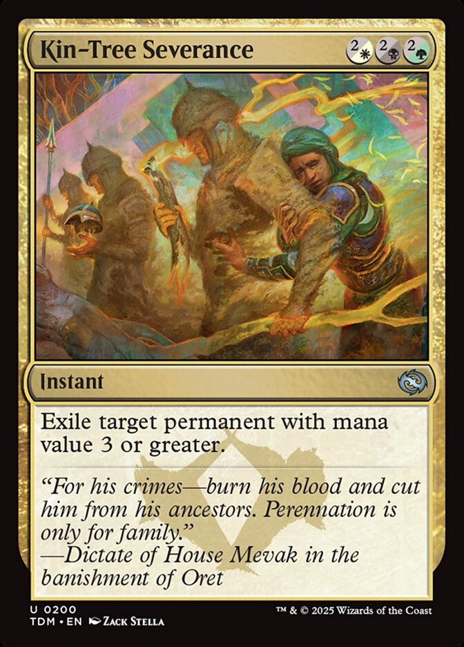 Magic-kaart Kin-Tree Severance TDM-200 uit Tarkir: Dragonstorm (Uncommon)