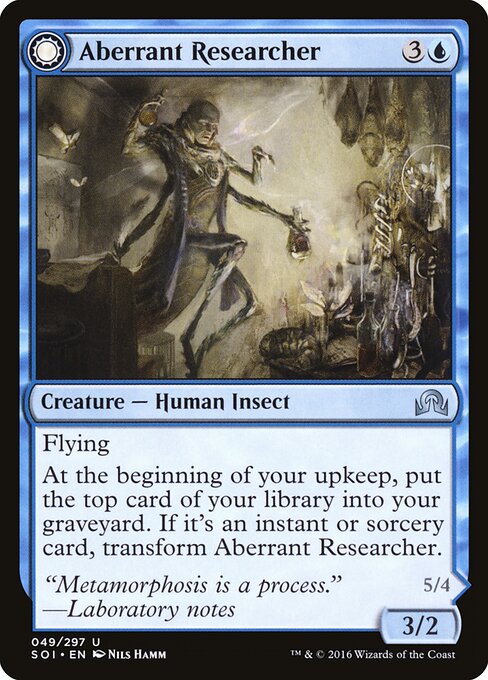 Aberrant Researcher // Perfected Form – Shadows over Innistrad (SOI-49) Magic: The Gathering card | LC-REM-20260804-15151276065100-b5c9649e-9ae5-4926-bf08-71ba23aa37f1