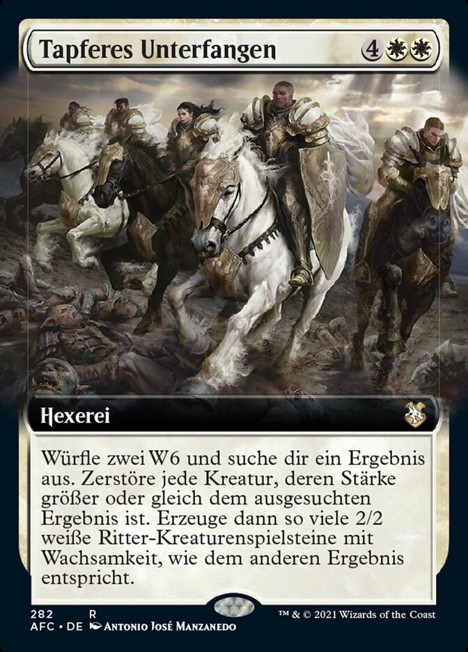 Magic-kaart Valiant Endeavor AFC-282 uit Forgotten Realms Commander (Rare), Duitse uitgave Image principale du produit