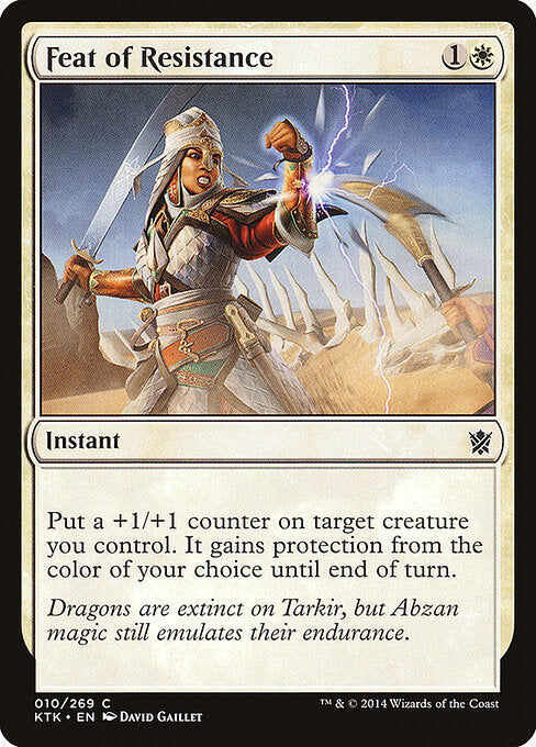 Feat of Resistance – Khans of Tarkir (KTK-10) Magic: The Gathering card Immagine principale del prodotto