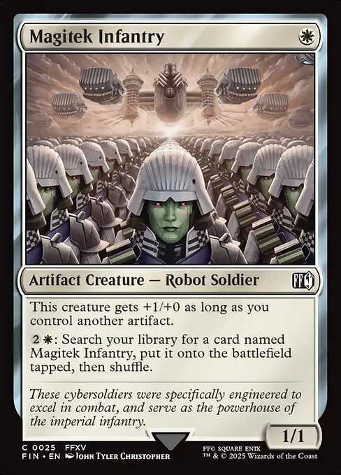 Magitek Infantry – Final Fantasy (FIN-25) Magic: The Gathering card | LC-REM-20260804-15340061524300-b64dc6d7-dd01-4e66-9099-4c90865448df