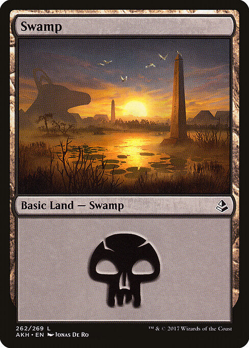 Swamp – Amonkhet (AKH-262) Magic: The Gathering card Imagen principal del producto