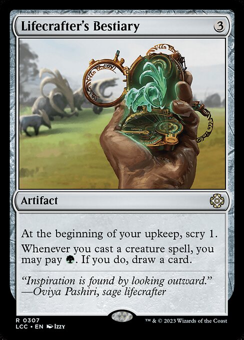 Lifecrafter's Bestiary – Commander: The Lost Caverns of Ixalan (LCC-307) Magic: The Gathering card Main image