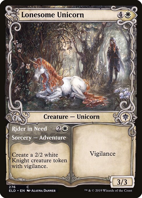 Lonesome Unicorn // Rider in Need – Throne of Eldraine (ELD-276) Magic: The Gathering card | LC-REM-20260804-15151521988940-b6a1b6c9-8e66-475b-807b-4dd6e88b366a Hauptbild