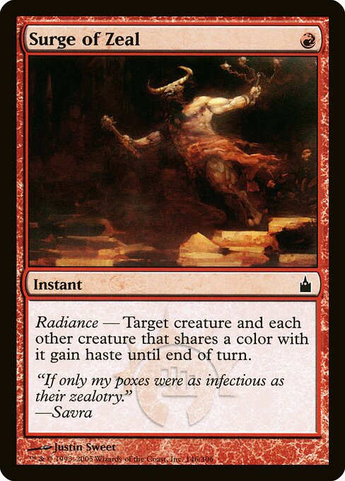 Surge of Zeal – Ravnica: City of Guilds (RAV-146) Magic: The Gathering card