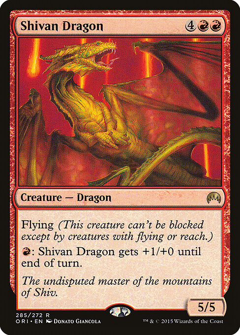 Shivan Dragon – Magic Origins (ORI-285) Magic: The Gathering card