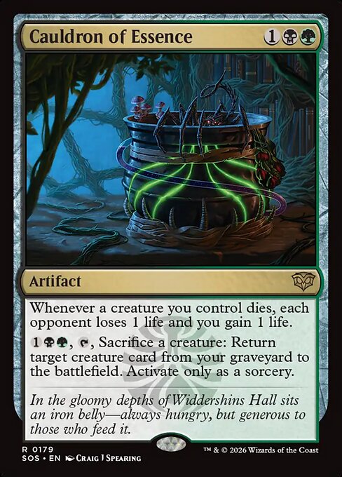 Cauldron of Essence – Secrets of Strixhaven (SOS-179) Magic: The Gathering card Hauptbild