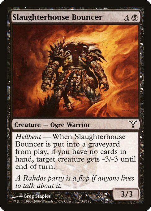 Slaughterhouse Bouncer – Dissension (DIS-54) Magic: The Gathering card | LC-REM-20260804-15909414601036-b70e71c1-5d95-44f3-99f1-b3b6eda8b26c Hoofdafbeelding
