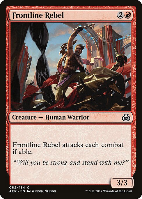 Frontline Rebel – Aether Revolt (AER-82) Magic: The Gathering card