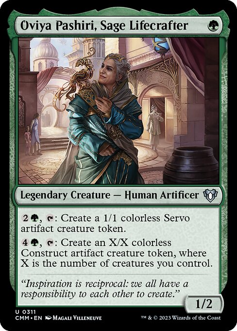 Oviya Pashiri, Sage Lifecrafter – Commander Masters (CMM-311) Magic: The Gathering card Immagine principale del prodotto