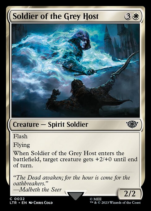 Soldier of the Grey Host – The Lord of the Rings: Tales of Middle-earth (LTR-32) Magic: The Gathering card