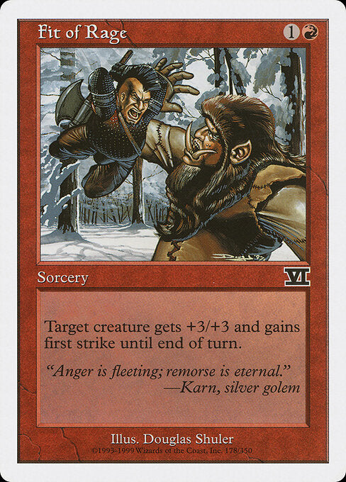 Fit of Rage – Sixth Edition (6ED-178) Magic: The Gathering card