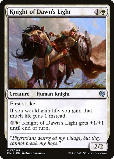 Knight of Dawn's Light – Dominaria United (DMU-23) Magic: The Gathering card Imagen principal del producto