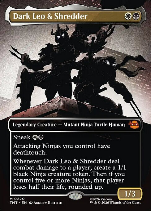 Dark Leo & Shredder – Teenage Mutant Ninja Turtles (TMT-220) Magic: The Gathering card | LC-REM-20260804-15611753595212-b8988f95-1c0b-4886-ad3f-b9d38edb672d