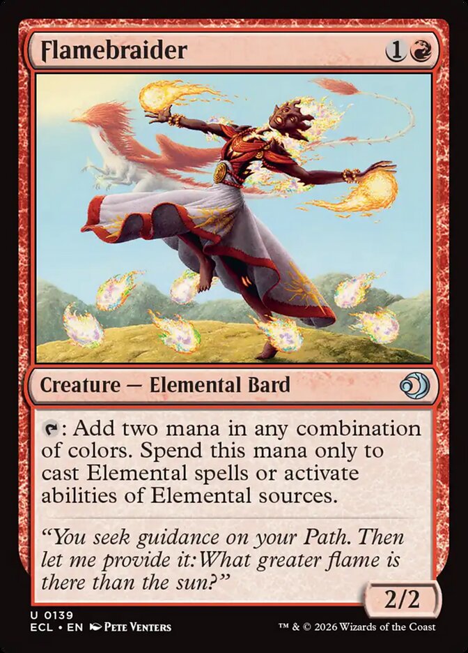 Magic-kaart Flamebraider ECL-139 uit Lorwyn Eclipsed (Uncommon)