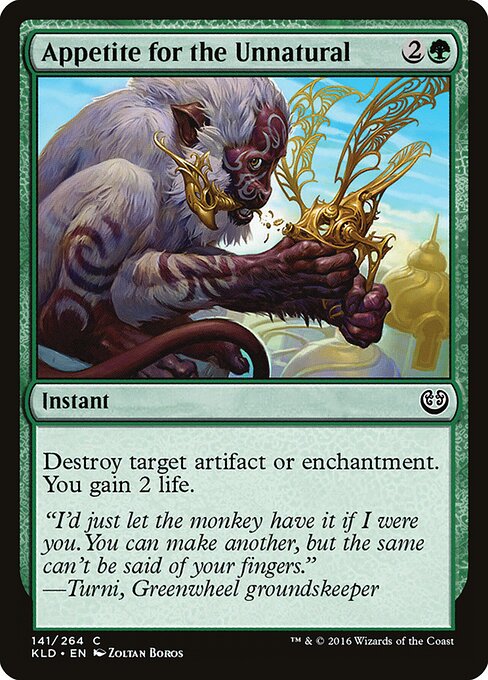 Appetite for the Unnatural – Kaladesh (KLD-141) Magic: The Gathering card Main image